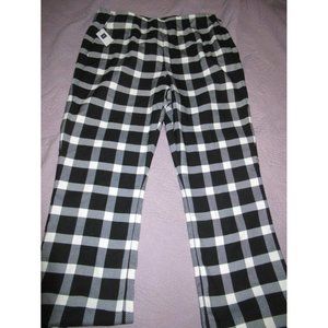 nwt Gap buffalo check black white flare crop pants ladies 14